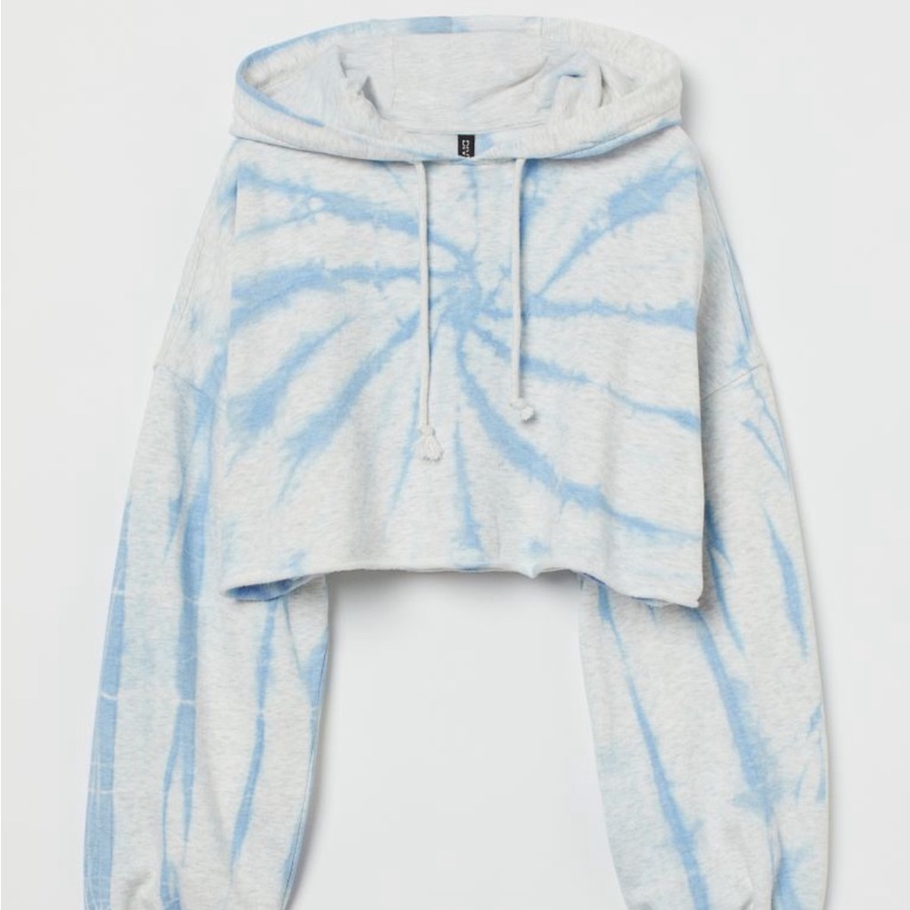 H&M Tie Dyed Crop Hoodie